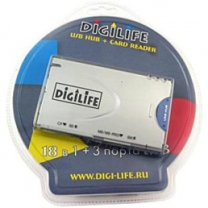 18-�-1 USB2.0 ������� �����+USB-��� 3 ����� DigiLife