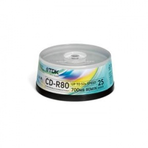TDK CD-R 80 52x CB/25