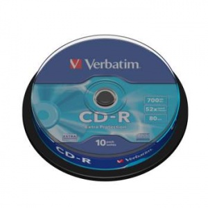 VERBATIM CD-R 80 52x DL CB/10