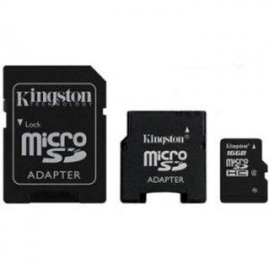 16GB ����� ������ Kingston Transflash (MicroSDHC Class2) + SD/MiniSD ��������