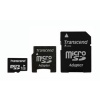 1GB ����� ������ Transcend MicroSD (Transflash) + 2 �������� (SD/MiniSD)